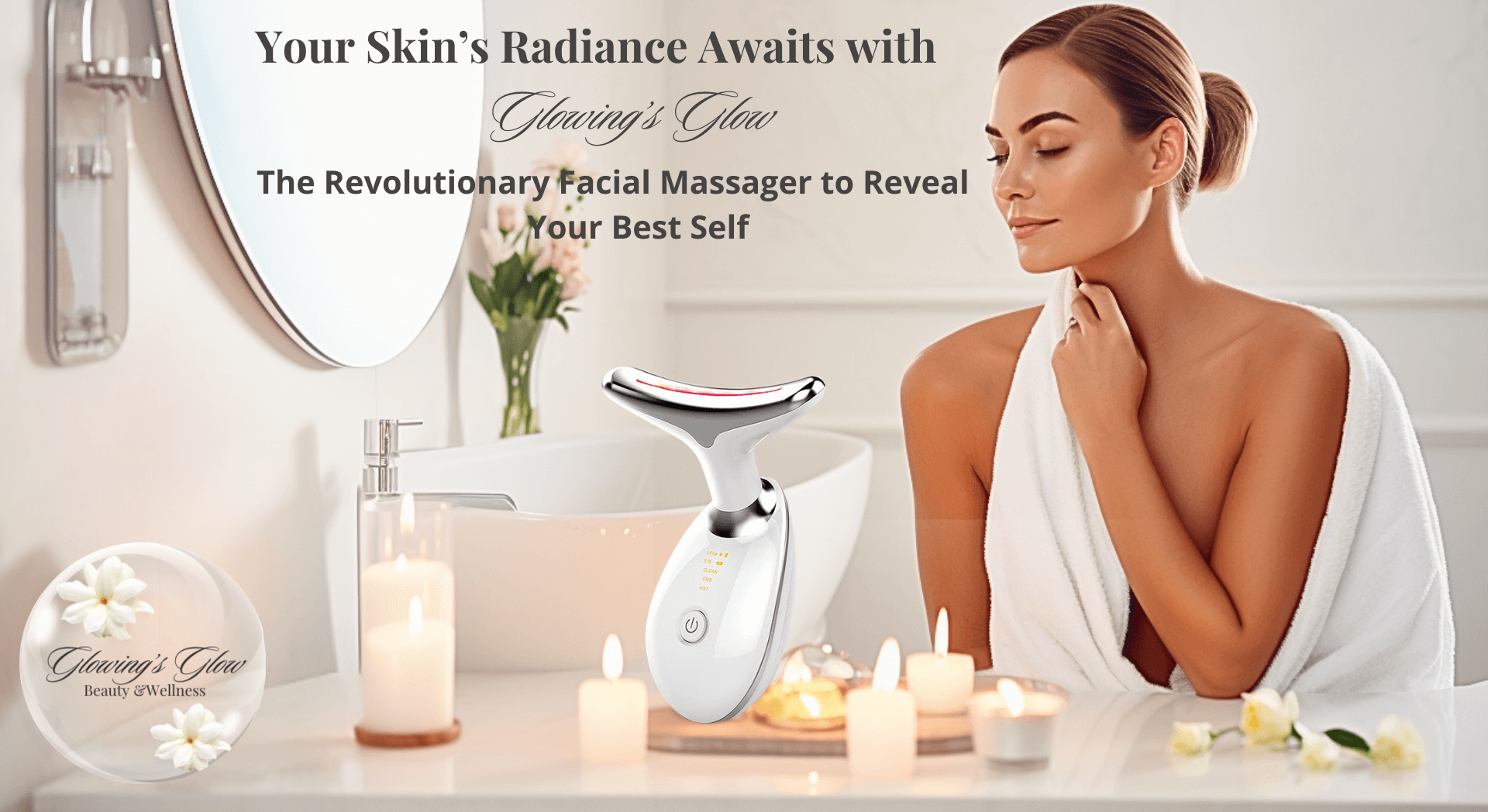 Take care of your skin with the Glowing’s Glow facial massager. With its advanced technology, it boosts natural radiance, firms the skin, and enhances your beauty routine – for a radiant complexion every day.