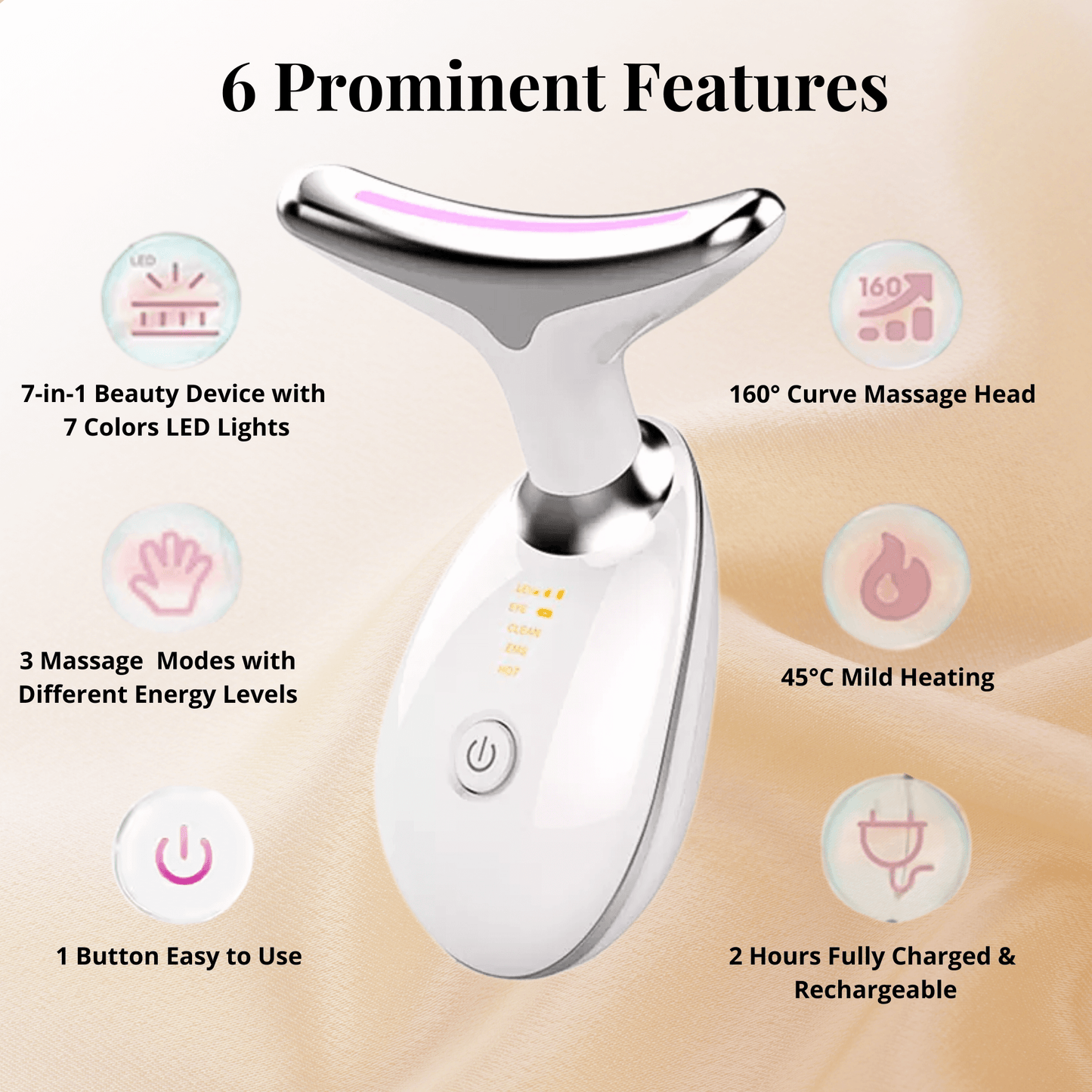 GLOWING'S GLOW 7-in-1 LED Facial Massager - Visualise and Express Your Inner Radiance