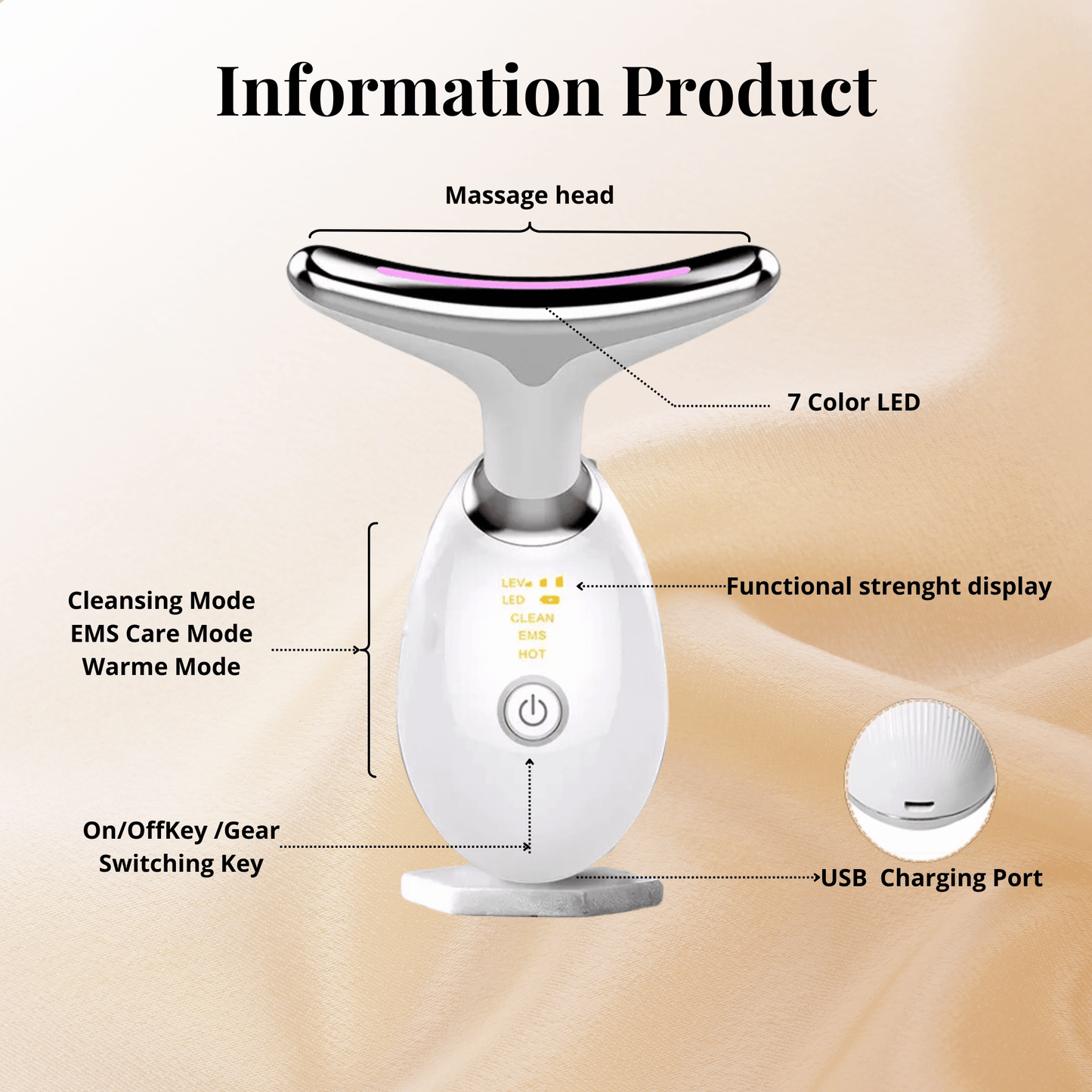 GLOWING'S GLOW 7-in-1 LED Facial Massager - Visualise and Express Your Inner Radiance